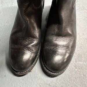 Frye Black Leather Winter Boots